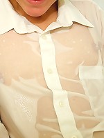 Beauty showering with clothes on