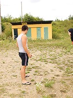 Riding his big solid monster cock