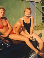 Teenage girl showing her goodies