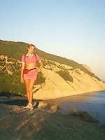 Teenage girl showing her goodies