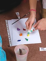 Teenies having fun with bodypaint