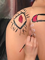 Teenies having fun with bodypaint