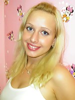 Blonde teen girl teasing the cam