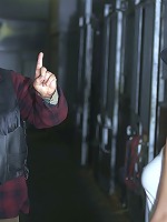 Cute chick fucking senior farmer