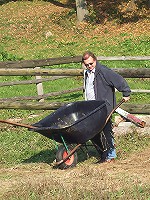 Senior fucking a teenie on a barn