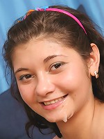 Horny brunette teen Cassie nailed hard by a big cock