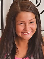 Amazing teen babe shared by two well-hung guys