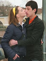 Brunette teen Grace fucks her new boyfriend she met