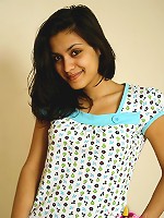 Naughty brunette teen Filipa with hula hoop gets naked