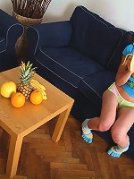 Dark haired teen girl Patricia masturbates for you