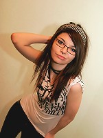 Gorgeous 18yo EMO teen posing and teasing