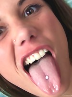 Caprice getting sticky facial on POV video