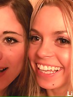 Little Caprice and Sabrina Blond finger fucking in sauna