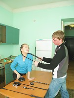 This sexy redheaded teen just can`t wait to get tied up by her boyfriend and have her hair pulled while she sucks off her boyfriend`s throbbing cock! Then she wants to get fucked hard from behind.