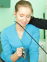 This sexy redheaded teen just can`t wait to get tied up by her boyfriend and have her hair pulled while she sucks off her boyfriend`s throbbing cock! Then she wants to get fucked hard from behind.