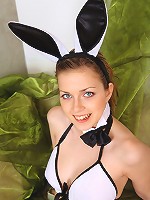 Sexy bunny rabbit loves carrot