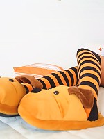 This sexy teen babe in her black and orange stockings loves to show off her perky titties and just the thought of someone watching her is enough to get her tight teen pussy dripping wet!